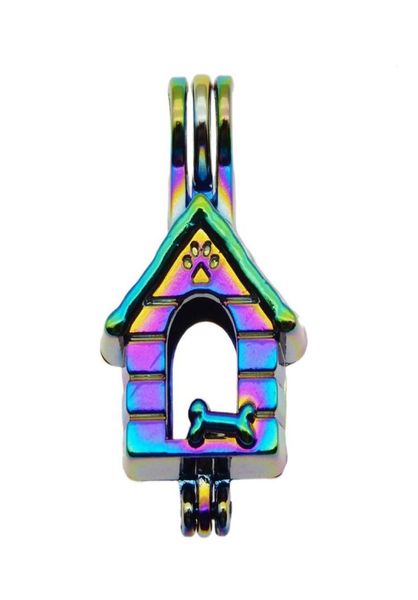 

10pcs rainbow color zinc alloy pearl cage pendants delicate cottage aromatherapy essential oil diffuser jewelry necklace diy jewel8997659, Silver