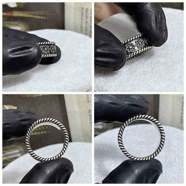 

20% off 2023 new designer jewelry bracelet necklace ring daisy hollowed out couple ringnew jewellery, Silver