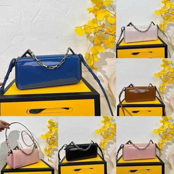 

new chain womens designer bag f letter shoulder bags 5 colour luxurys handbag shiny leather tote bag cross body purse wallet messenger purse