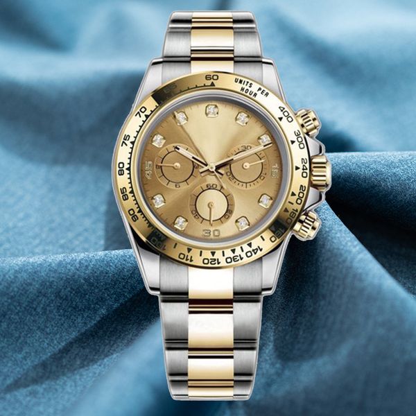 

mens automatic watch ceramics bezel watches 40mm dial stainless steel strap folding buckle waterproof wristwatches with box super luminous m, Slivery;brown