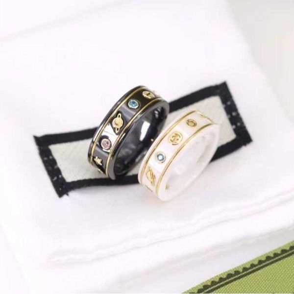 

2023 new designer jewelry bracelet necklace ring 925 sterling bee black white ceramic love star hand couple, Silver