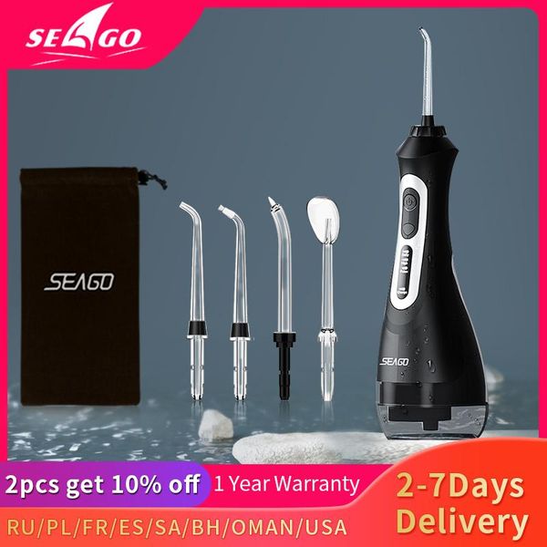 

toothbrush seago oral dental irrigator portable water flosser usb rechargeable water jet ipx7 dental 200ml water tank