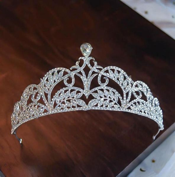 

wedding bridal tiaras crown women crystal headband girl hair accessories birthday baroque rhinestone jewelry pageant diadem clips 6551056, Golden;silver