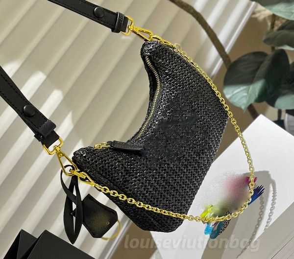 

leather chain postman bag hobo straw bag women flap crossbody bags sheepskin removable zipper purse fashion letters triangle sign multiple h