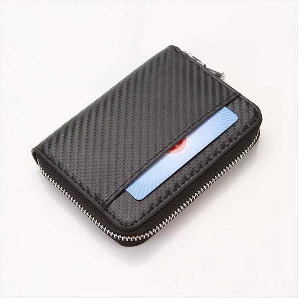 

wholesale mens wallet carbon fiber bag short zipper coin purse, Red;black
