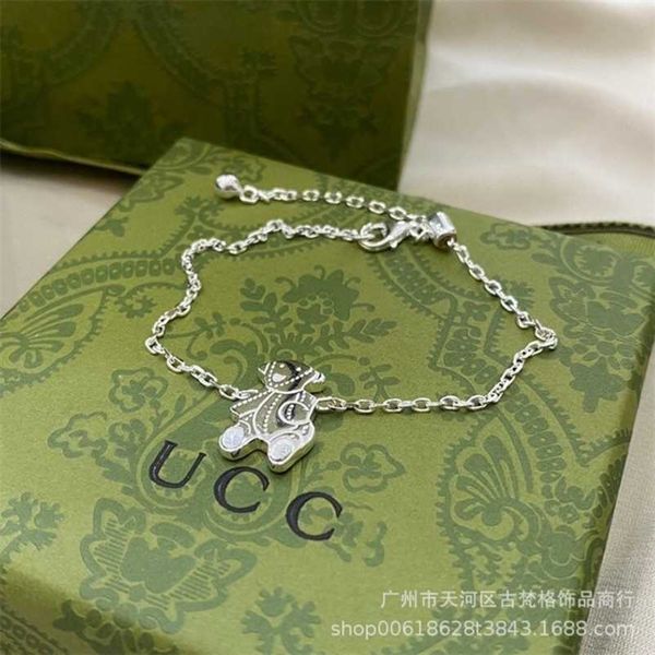 

designer jewelry bracelet necklace ring little bear 925 simple style retractable design adjustable women's light bracelet high quality, Black