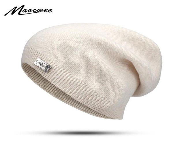 

knitted skullies beanies women winter beanie hat female warm cap cotton casual wool solid beanie hat for men cashmere2057324, Blue;gray