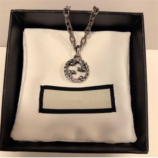 

2023 new designer jewelry bracelet necklace ring 925 sterling classic hollow carved pendant clavicle chain, Silver