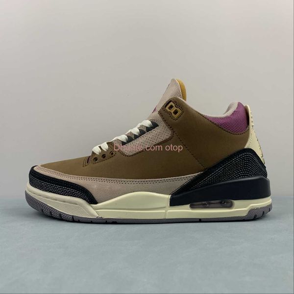 

2023 3 retro winterized archaeo brown men womens basketball shoes dark smoke grey fossil stone light bordeaux sports sneakers dr8869-200 siz