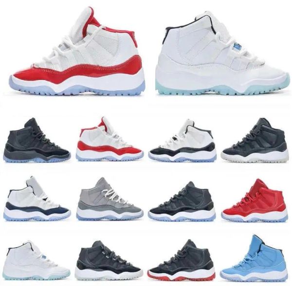 

versions infant designer kids shoes td cool grey 11 xi sneaker concord space jam metallic silver pink jumpman snakeskin bred leg, Black