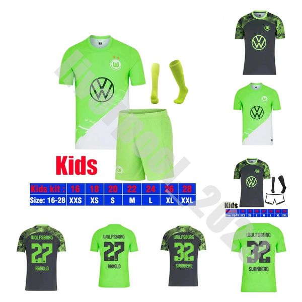 

23 24 vfl wolfsburg soccer jerseys lacroix van de ven 2023 2024 arnold svanberg football shirt marmoush wind waldschmidt wimmer nmecha gerha, Black;yellow