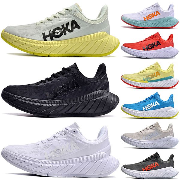 

2023 hoka one one clifton athletic shoes runner hokas carbon x2 triple black white light blue outdoor sports designer trainers lifestyle sho