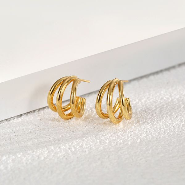 

2023 r luxury gold earrings women's earrings girls' earrings, Golden