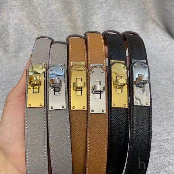 

designer belt man gold plated leather belts buckle ceinture thin adjustable size trendy gray black brown mens belts for women designer solid