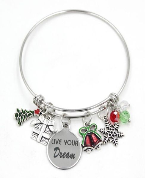 

whole gifts stainless steel bracelet wire adjustable expandble bangle christmas charm bracelet bangle christmas xmas gifts1322198, Golden;silver