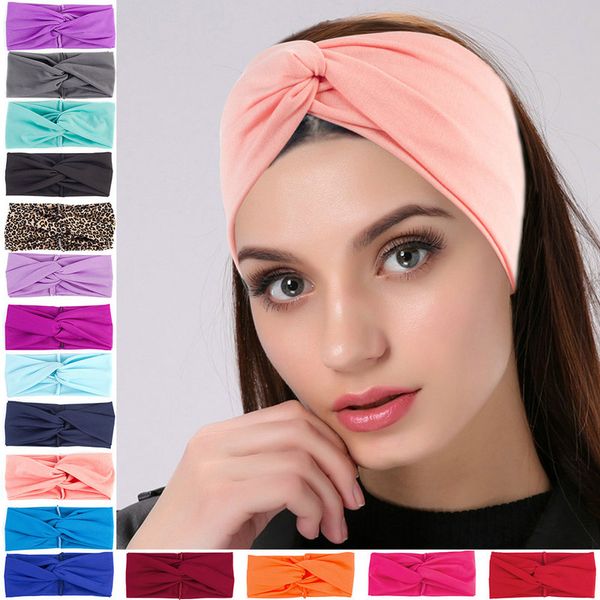 

solid cross headbands for woman new hairband wool knitted elastic sports yoga headband headwear girls hair band hair accessories, Silver