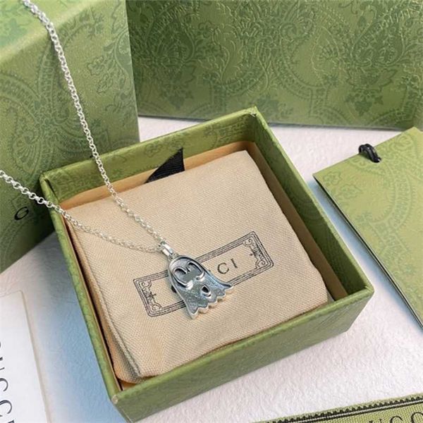 

2023 new designer jewelry bracelet necklace ring elf pendant 925 face ghost men's women's same personalized couple, Silver