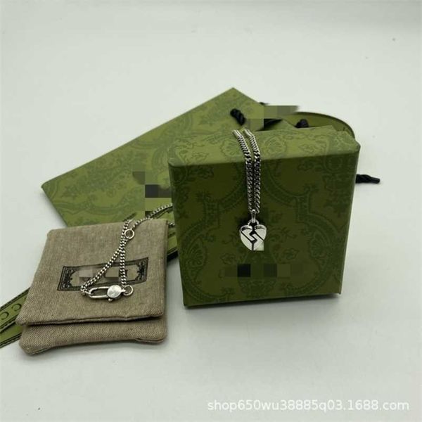 

2023 new designer jewelry bracelet necklace ring 925 ancient three-dimensional hollow out love pendant trend personalized male female couple, Silver