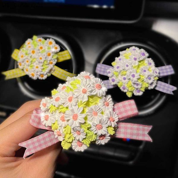 

interior decorations car aromatherapy net red flower conditioner air outlet ornaments perfume fragrance extender car decorative supplies 020