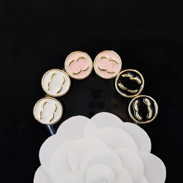 

3 color designer ear studs women earrings stamp heart shaped pendant luxury brand letter spelling diamond pendant earrings designer jewelry, Golden;silver