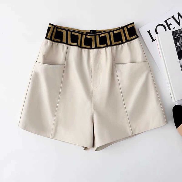 

fashion leather pants women designer shorts summer quick drying waterproof beach pants hip hop street trousers luxury shorts brand, White;black