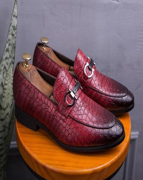 

mens dress shoes business formal wedge heel loafers low slip on casual leather lazy fake shoes for men8167338, Black