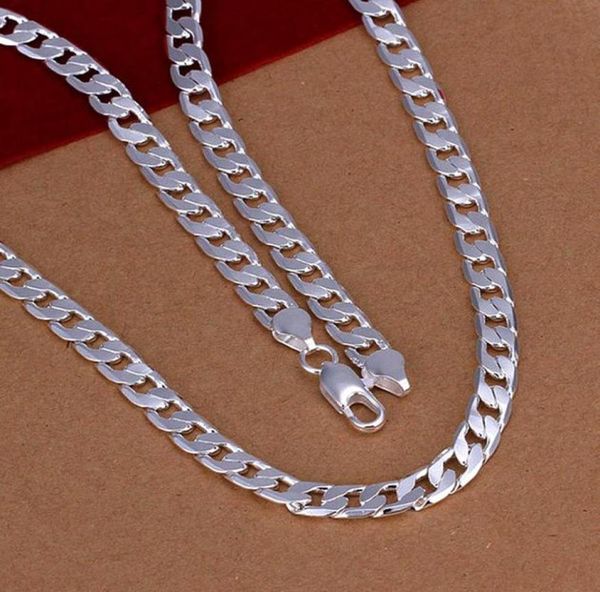 

whole 12mm width silver man jewelry fashion men chain curb necklace for men039s whips necklace hip hop style jewelry gift n7306638