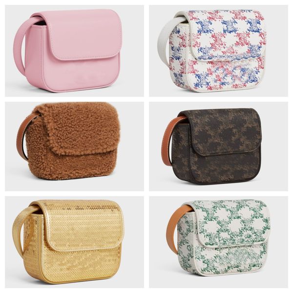 

designer crossbody mini saddle triomphe in shiny calfskin bag hobo leather handbags designer luxury messenger wallet with shoulder strap pur