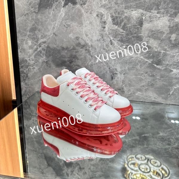 

new fashion womens mens quality casual shoes brand leather lace-up sneaker running trainers letters flat printed sneakers2023, Red;white
