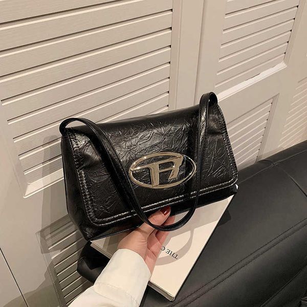 

2023 Suitcase and Bag Women Dinner Korean Version for of Fashionable Commuting New Summer Minimalist Casual Small Square High-end Sense Niche Stick, Black9