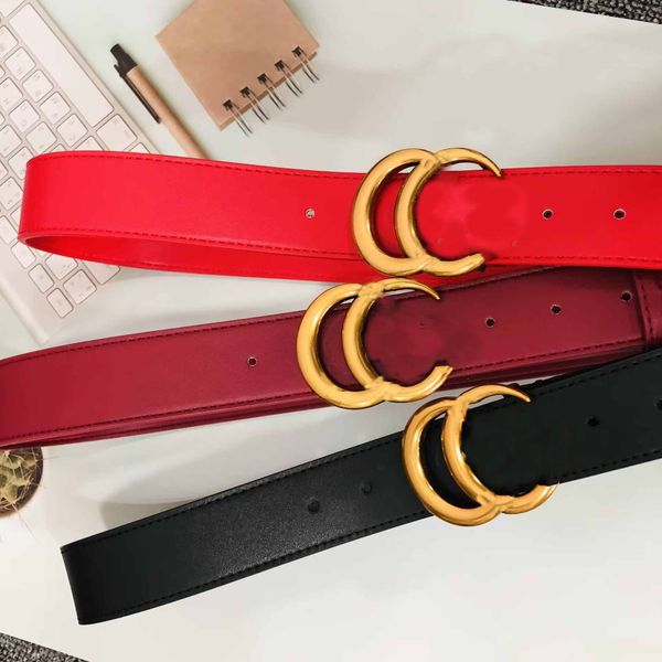 

brand belt luxury men's and women's classic pin buckle belt gold buckle stripe double-sided casual 4-color width 3.8cm size 105-12, Black;brown