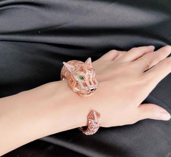 

panthere big bangle 18 k gold never fade official replica jewelry luxury brand bangles classic style bracelet exquisit3859439, Black