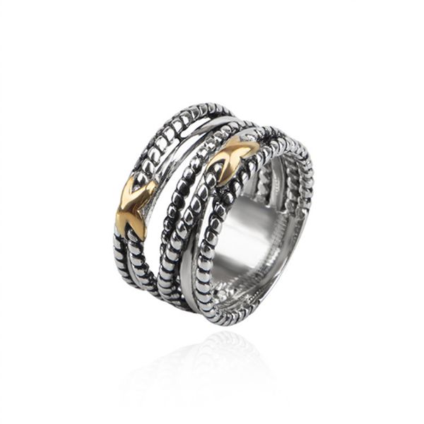 

rings twisted women braided designer men fashion jewelry for cross classic copper ring wire vintage x engagement anniversary gift, Silver