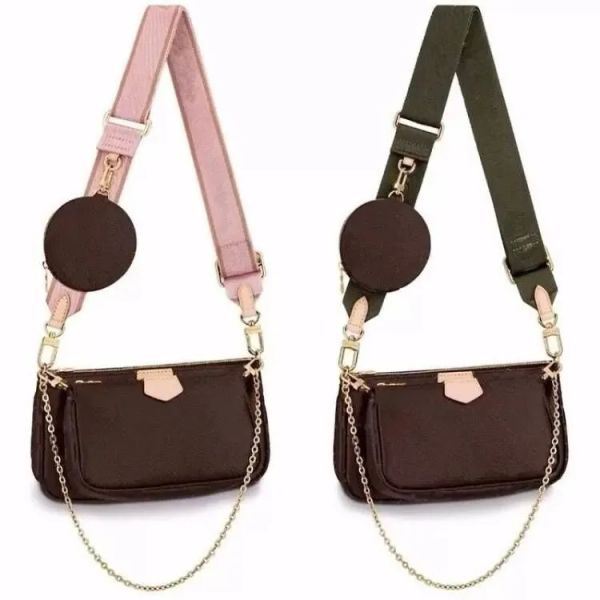 

3pcs set women classic luxury designer handbag pochette felicie bag genuine leather handbags shoulder handbag clutch tote messenger shopping