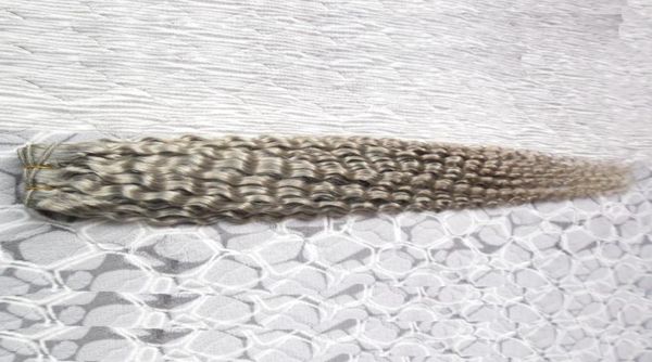 

100g brazilian kinky curly weaving 1 pc silver grey hair weave 1026inch brazilian hair weave bundles non remy human hair 9714762, Black