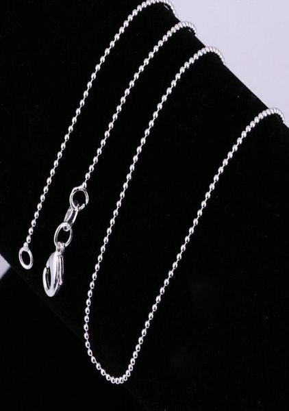 

100pcs lot 925 sterling silver ball bead chains necklace chains jewelry 16301143191