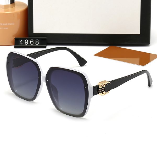 

glasses 4968 fashion designer sunglasses for woman rectangle big full frame letter design man women 5 option quality, White;black