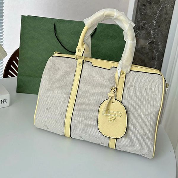 

large canvas pillow bag for men woman boston bags summer color handbags crossbody letter embroid travel duffel totes