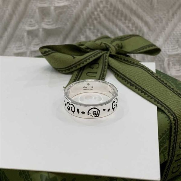 

2023 new designer jewelry bracelet necklace ring skeleton elf ring men's women's couple, Silver