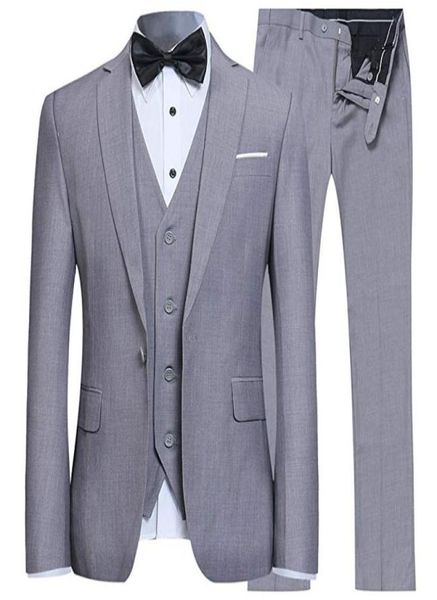 

customized men039s suit threepiece suit one button point lapel groom formal wedding party dress coat vest pants8497501, Black;gray