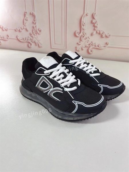 

new fashion designer sneaker casual shoes leather sneakers embroidered white shoes flat platform walking sports trainers2023, Black