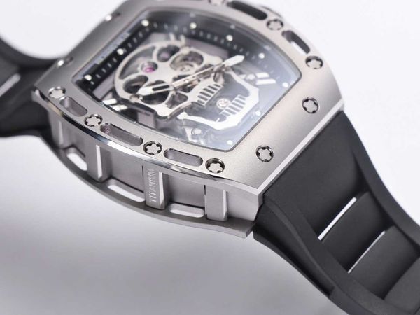

rm052-01 superclone active tourbillon watches skull wristwatch luxury designer rm52-01 mysterious skull hollowed out full-automatic men&#039, Slivery;brown