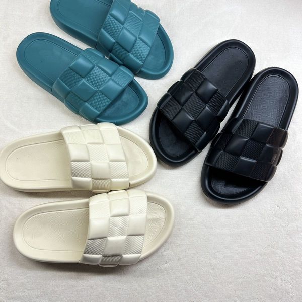 

casual shoes waterfront mule men slippers embossed rubber slide beach sandals women white orange black green olive summer sneakers 01