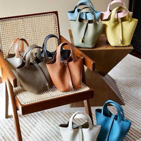 

original edition 7a h home designer picotin lock bags french hand-stitched vegetable basket tc kraft high configuration women's bag lea
