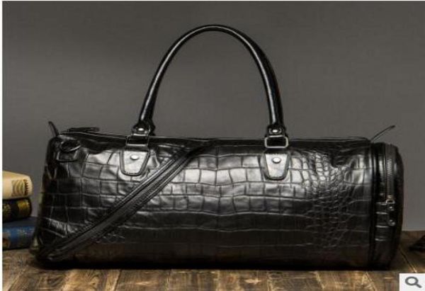 

brand factory s bag crocodile highcapacity portable travel bag travel essential embossed crocodile man portable shoulder bag1134827