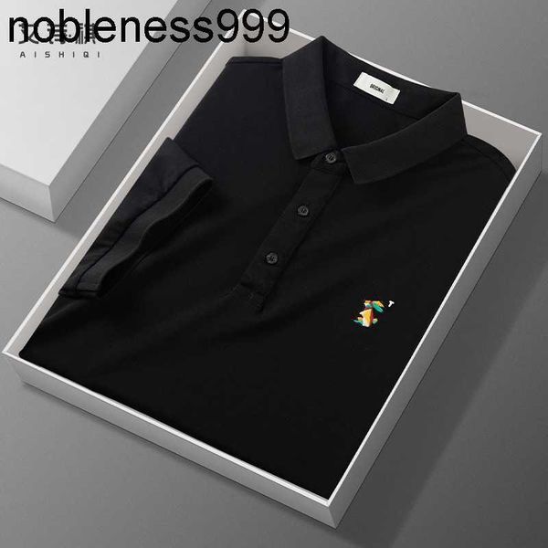 

short sleeve polo shirt for men 2023 summer new simple embroidery high-end business casual lapel t-shirt paul, White;black