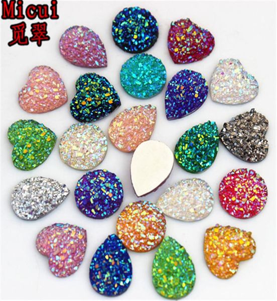 

200pcs mixed size shape ab flatback resin cabochon rhinestone flatback crystal stones applique for diy decoration non fix zz1004704911, Black