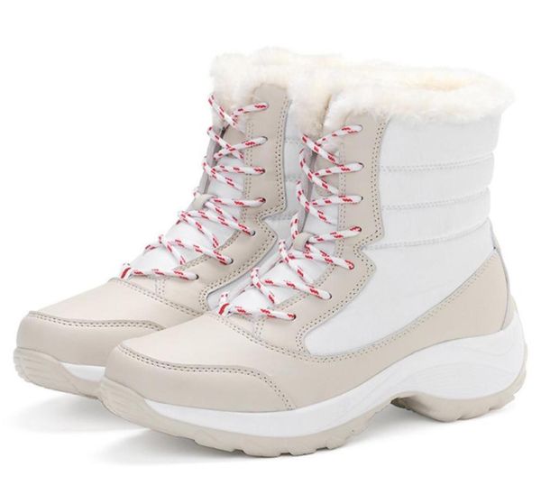 

women boots super warm winter boots women plus size platform shoes woman heels snow boots winter footwear female ankle bo4235324, Black