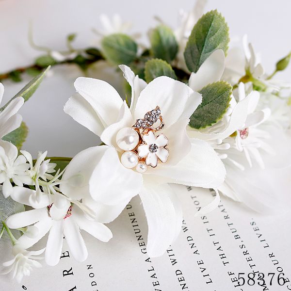 

fashionable bohemian wreath, pearl, rhinestone, vine hair band, bride's wedding headwear, fresh and beautiful accessories hh-0030-a, Silver