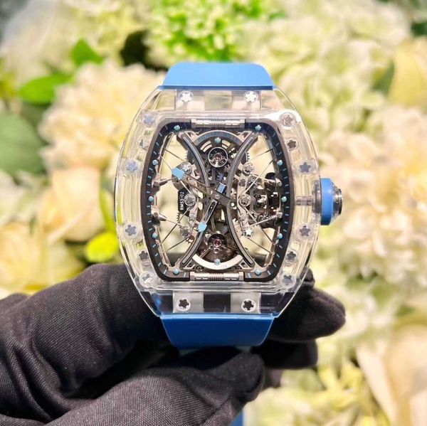 

rm053 superclone active tourbillon watch designer luxury mens mechanics richa milles wristwatch wine barrel rm53-02 tourbillon manual mechan, Slivery;brown